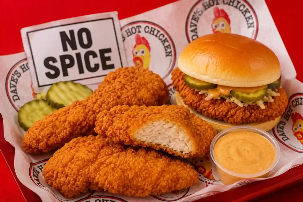 No spice level in Dave's Hot Chicken Menu
